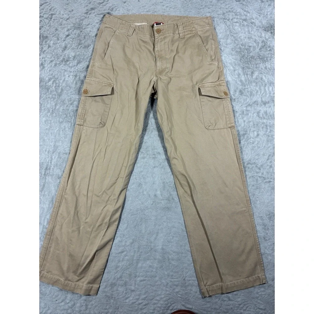 The North Face Mens Cargo Hiking Pants Size 34 Tan Cotton Outdoors Workwear